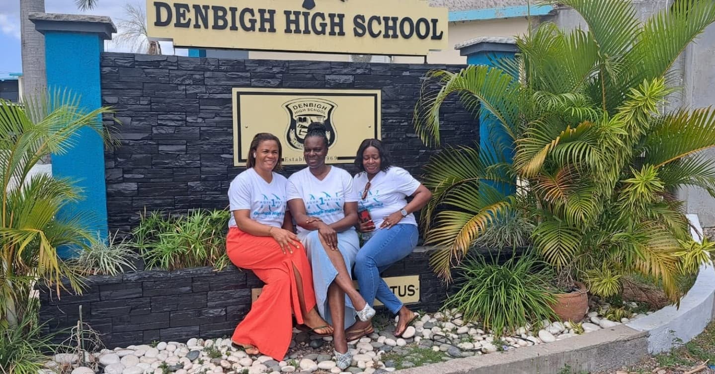 Members of the Denbigh community at the school grounds